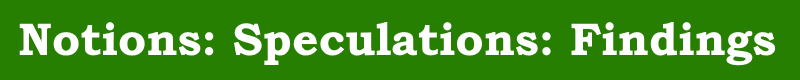 White rectangle containing green words that read BLOG: Notions, speculations, findings