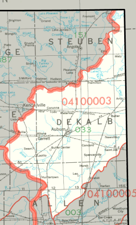 St Joseph-Maumee Watershed Map